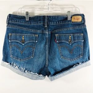 Levi’s cutoff shorts slender stretch Sz 14 cute!